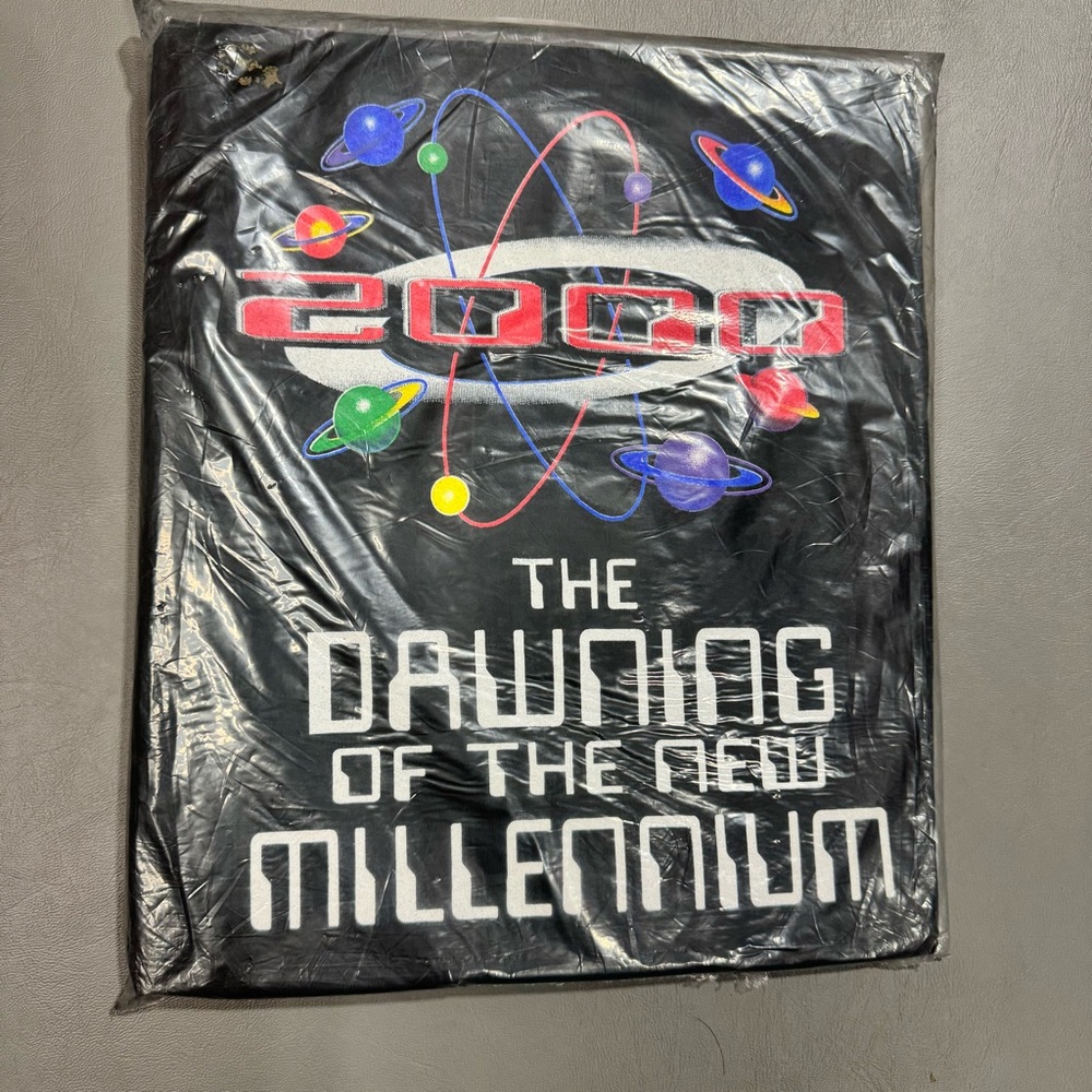 Vintage Y2K 2000 Millennium T Shirt XL All Sport Maxweight Sealed NOS
